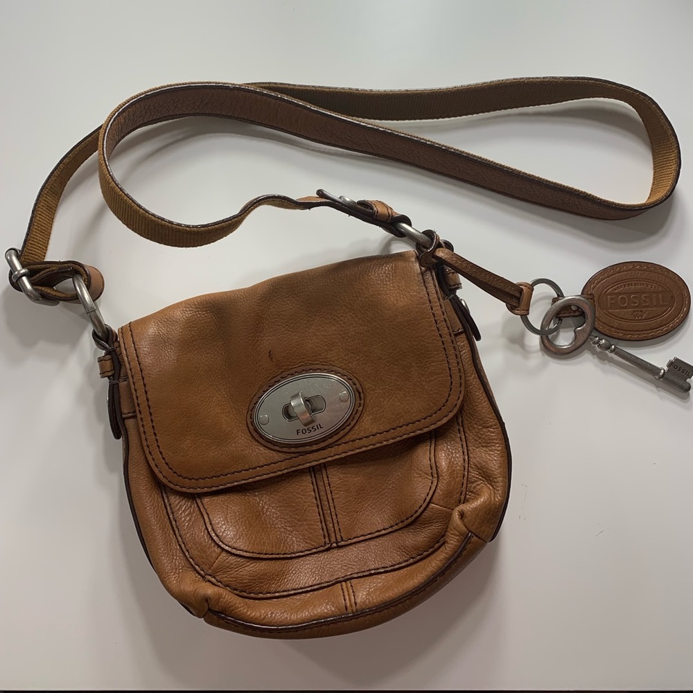 Fossil leather crossbody bag